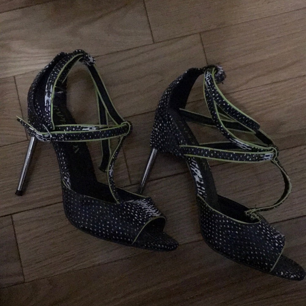 High heeled shoes